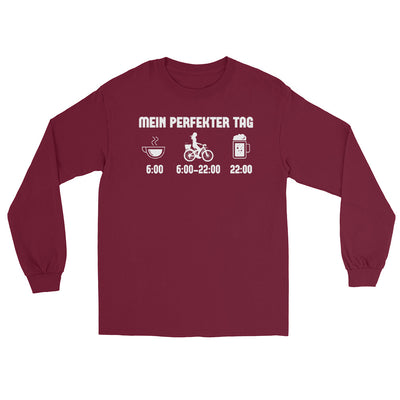 Mein Perfekter Tag 2 - Herren Longsleeve fahrrad xxx yyy zzz Maroon