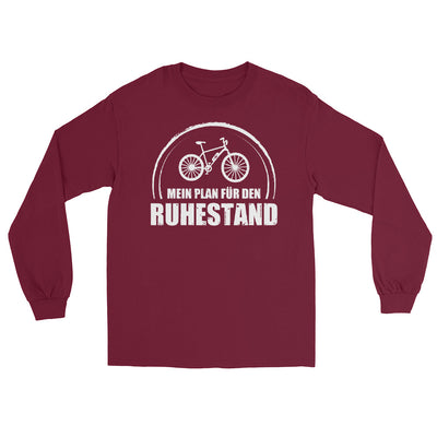 Mein Plan Fur Den Ruhestand - Herren Longsleeve e-bike xxx yyy zzz Maroon