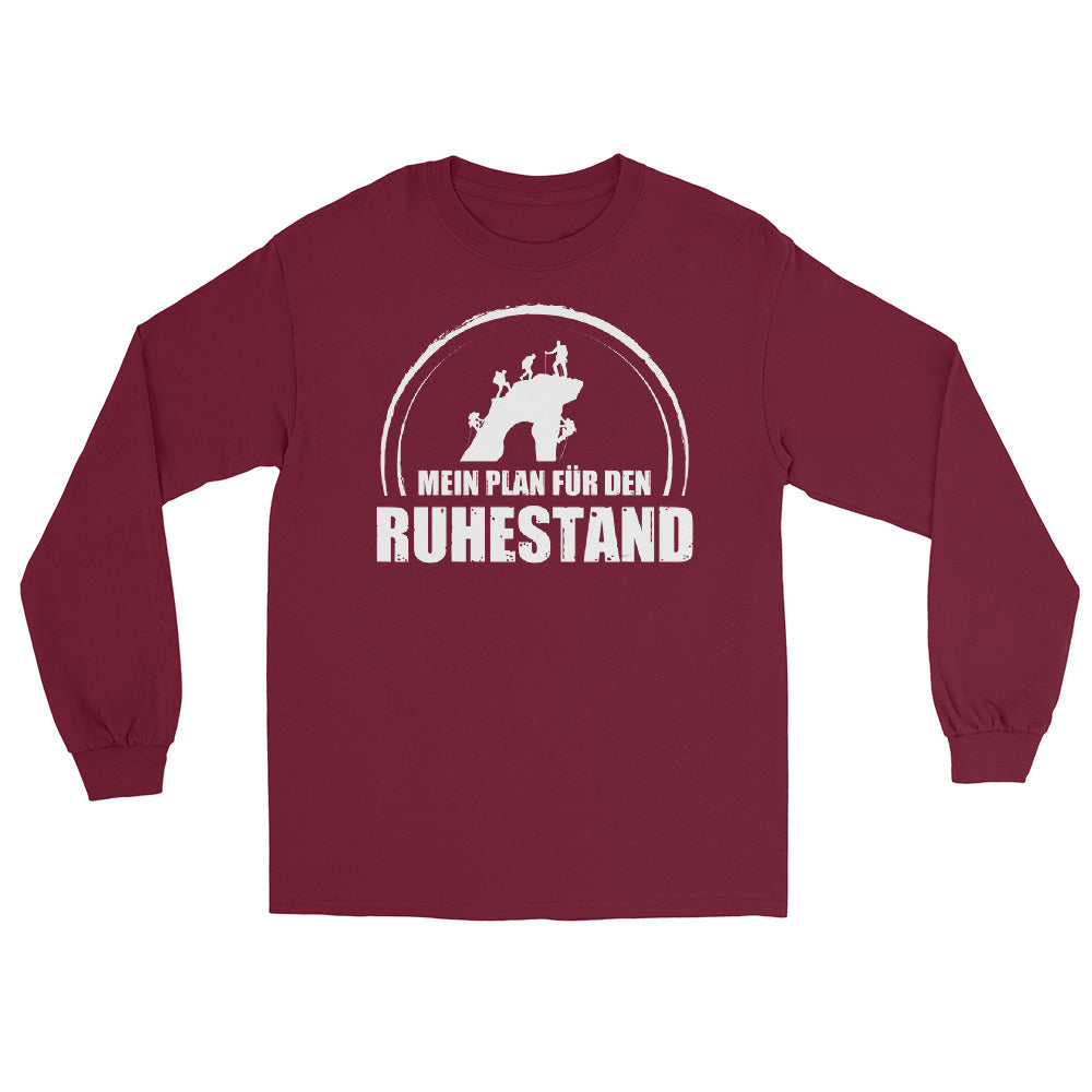 Mein Plan Fur Den Ruhestand - Herren Longsleeve klettern xxx yyy zzz Maroon