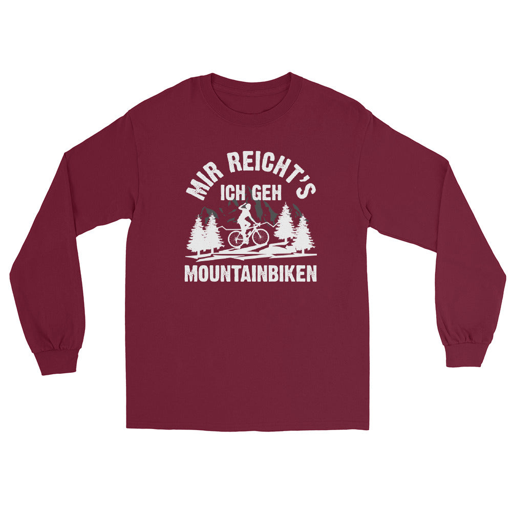 Mir reicht's ich geh mountainbiken - (M) - Herren Longsleeve xxx yyy zzz Maroon