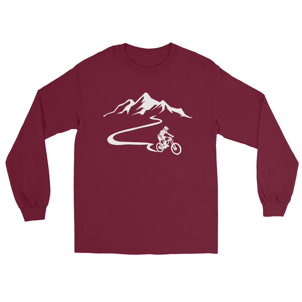 Berge - Mountainbike - (M) (13) - Herren Longsleeve xxx yyy zzz Maroon