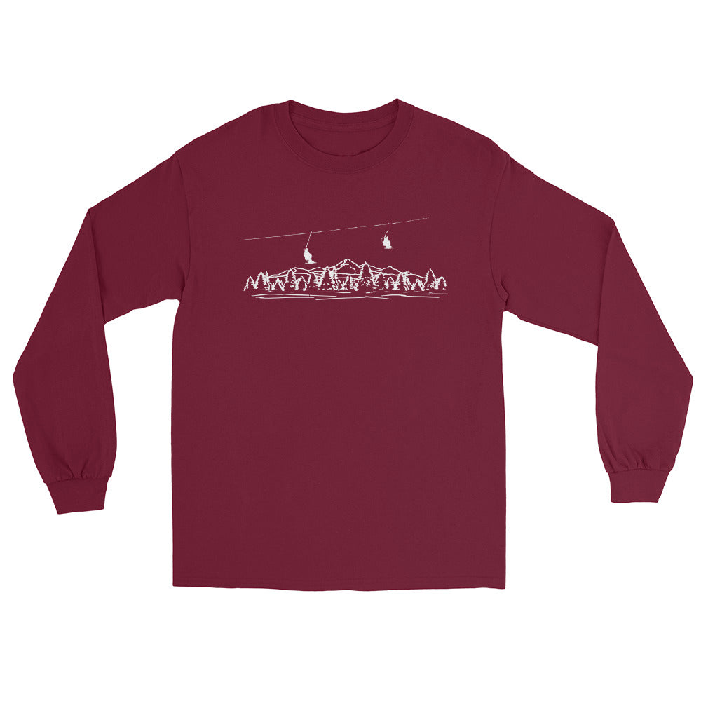 Berge - Skifahren - (21) - Herren Longsleeve klettern ski xxx yyy zzz Maroon