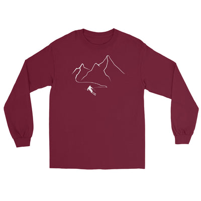 Berge - Skifahren - (32) - Herren Longsleeve klettern ski xxx yyy zzz Maroon