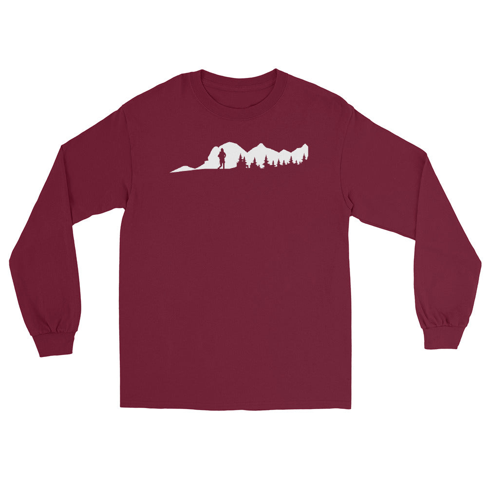 Berge - Bäume - Wandern - Herren Longsleeve wandern xxx yyy zzz Maroon