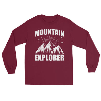 Berge Explorer - Herren Longsleeve berge xxx yyy zzz Maroon