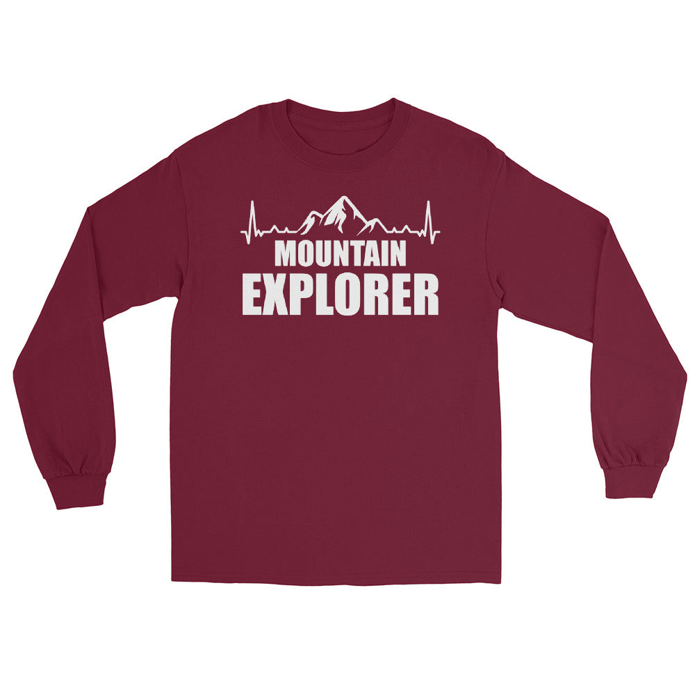 Berge Explorer 1 - Herren Longsleeve berge xxx yyy zzz Maroon