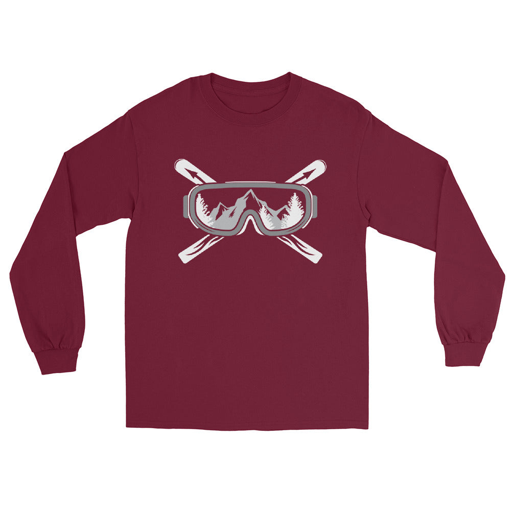 Berge Skier - Herren Longsleeve klettern ski xxx yyy zzz Maroon