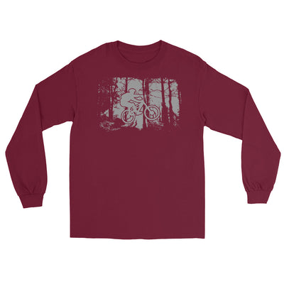 Mountainbiken im Wald - (M) - Herren Longsleeve xxx yyy zzz Maroon