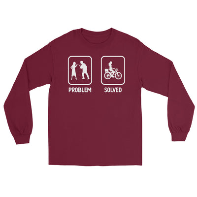 Problem Solved - Frau Radfahren - Herren Longsleeve fahrrad xxx yyy zzz Maroon