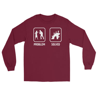 Problem Solved - Mann Klettern - Herren Longsleeve klettern xxx yyy zzz Maroon