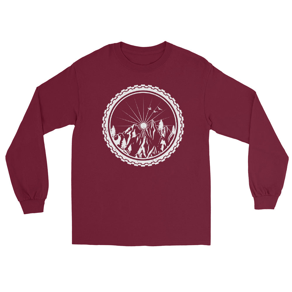 Rad mit Bergen drinnen - Herren Longsleeve fahrrad xxx yyy zzz Maroon