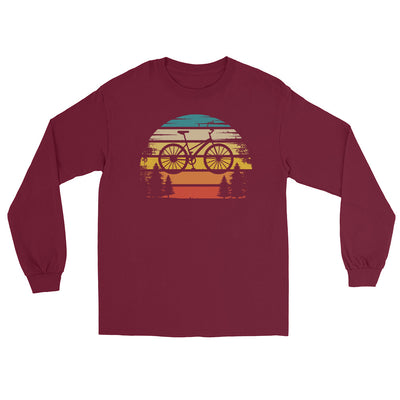 Retro Sonne und Fahrrad - Herren Longsleeve fahrrad xxx yyy zzz Maroon