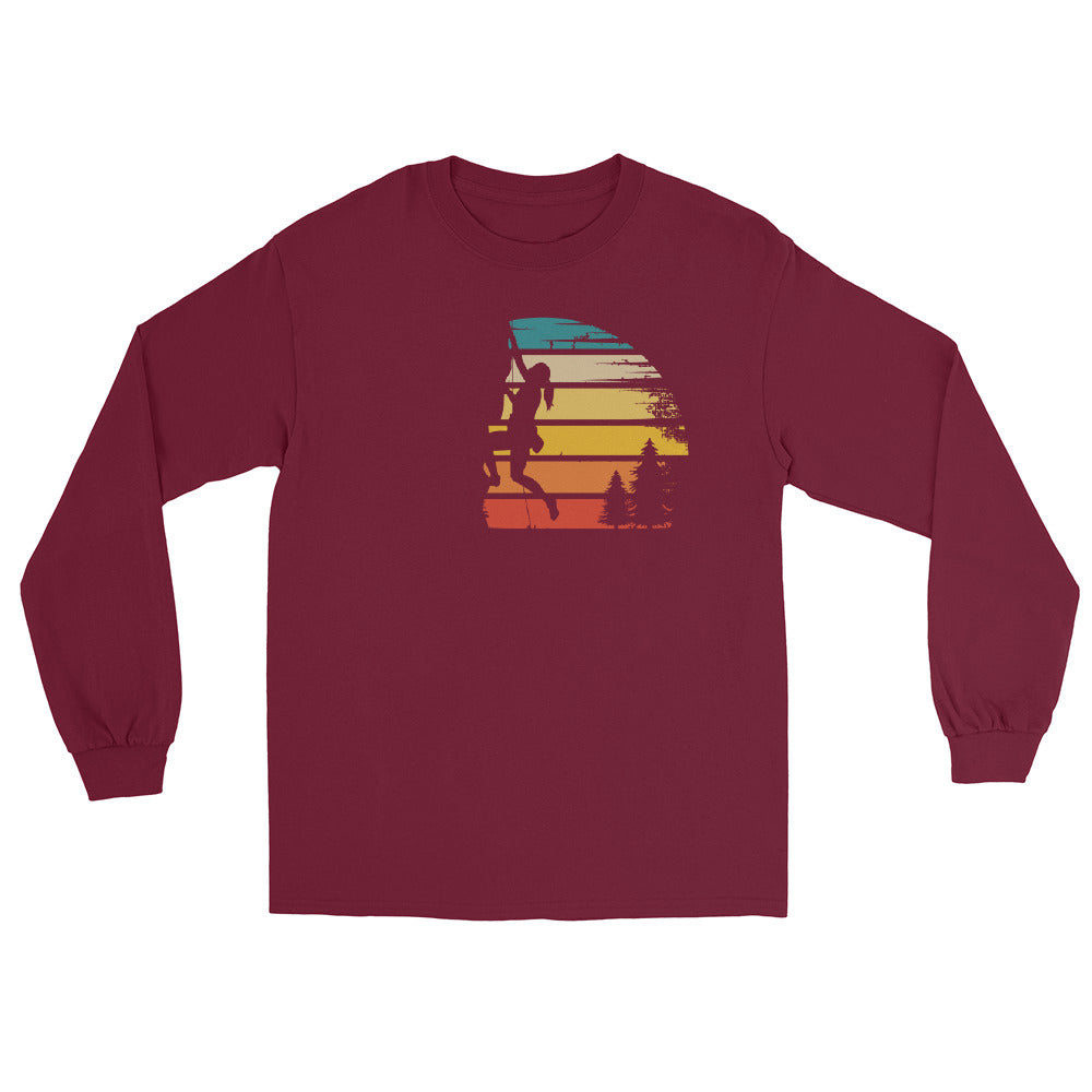 Retro Sonne und Klettern - Herren Longsleeve klettern xxx yyy zzz Maroon