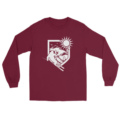 Ski und Brusttasche - Herren Longsleeve klettern ski xxx yyy zzz Maroon