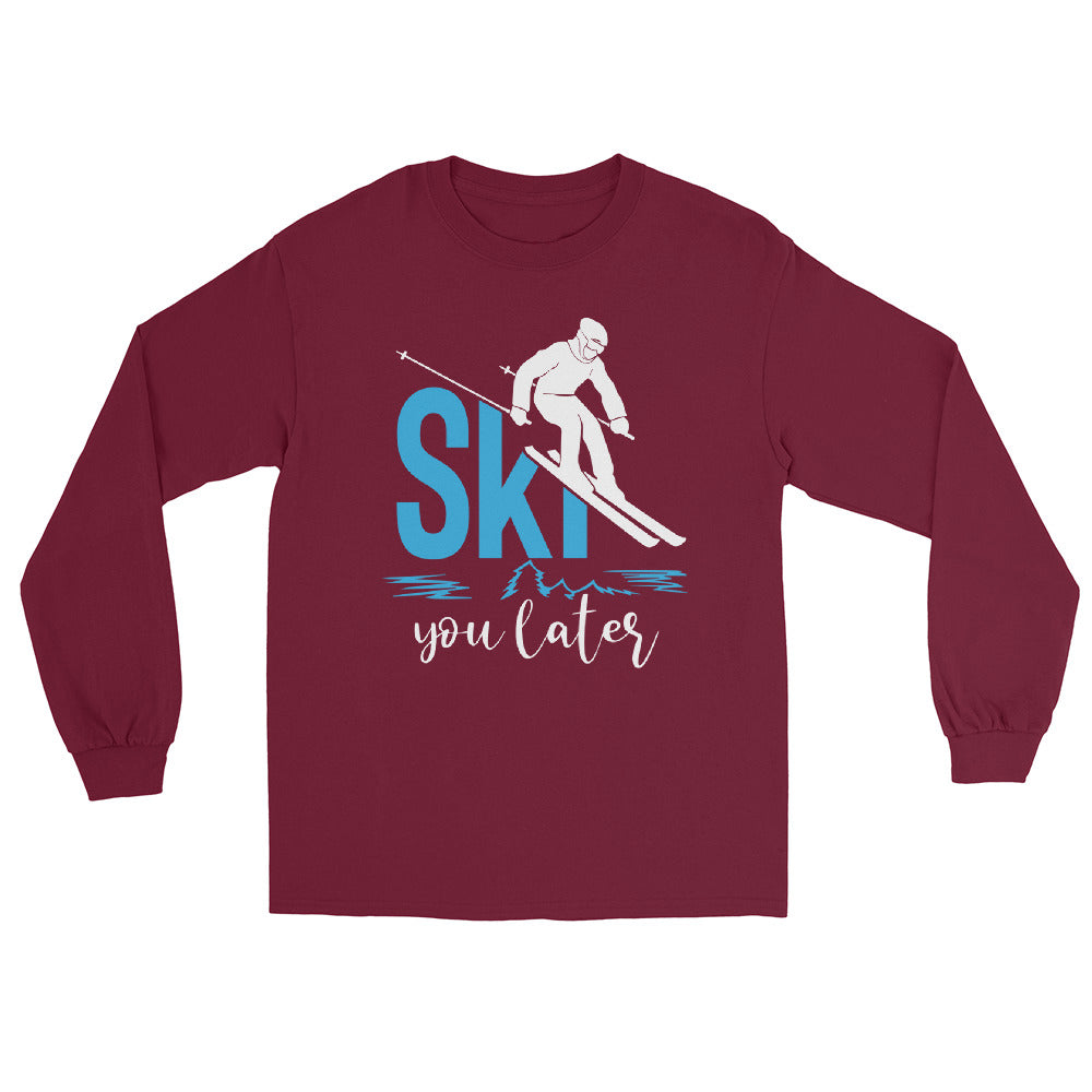 Ski you later - (S.K) - Herren Longsleeve klettern xxx yyy zzz Maroon