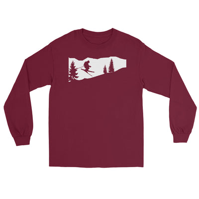 Skifahren - (51) - Herren Longsleeve klettern ski xxx yyy zzz Maroon