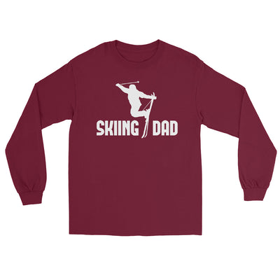 Skifahren Dad - Herren Longsleeve klettern ski xxx yyy zzz Maroon