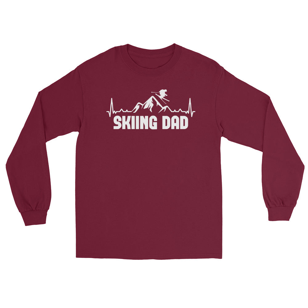 Skifahren Dad 1 - Herren Longsleeve klettern ski xxx yyy zzz Maroon