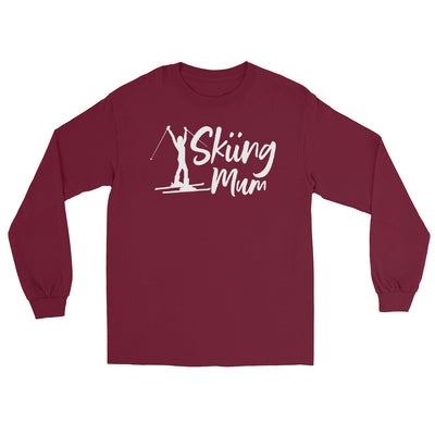 Skifahren Mum - Herren Longsleeve klettern ski xxx yyy zzz Maroon