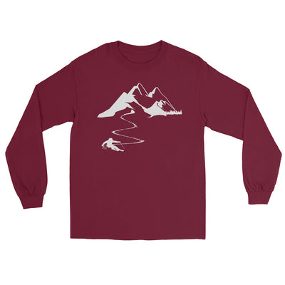 Skisüchtig - Herren Longsleeve klettern ski xxx yyy zzz Maroon