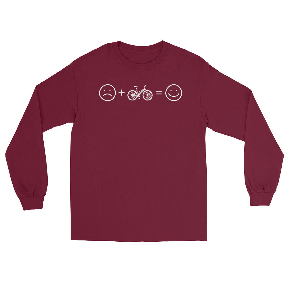 Lächelndes Gesicht und Fahrrad - Herren Longsleeve fahrrad xxx yyy zzz Maroon