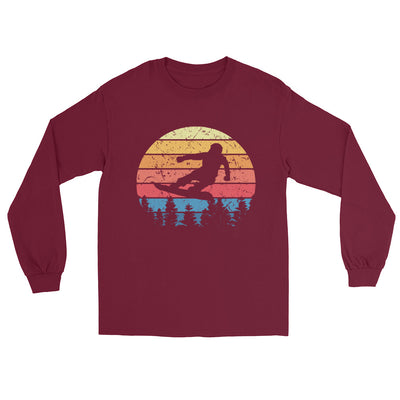 Snowboard Vintage - Herren Longsleeve snowboarden xxx yyy zzz Maroon