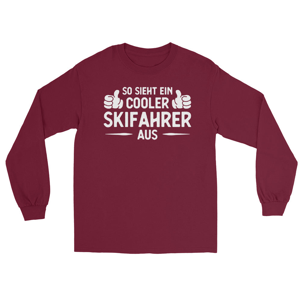 So Sieht Ein Cooler Skifahrer Aus - Herren Longsleeve klettern ski xxx yyy zzz Maroon