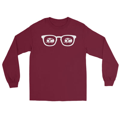 Sonnenbrille und Camping 2 - Herren Longsleeve camping xxx yyy zzz Maroon