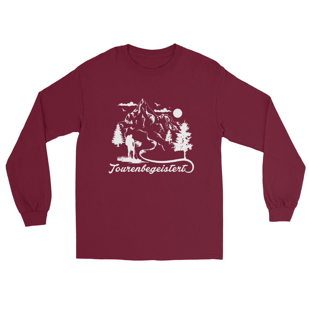 Tourenbegeistert - Herren Longsleeve wandern xxx yyy zzz Maroon