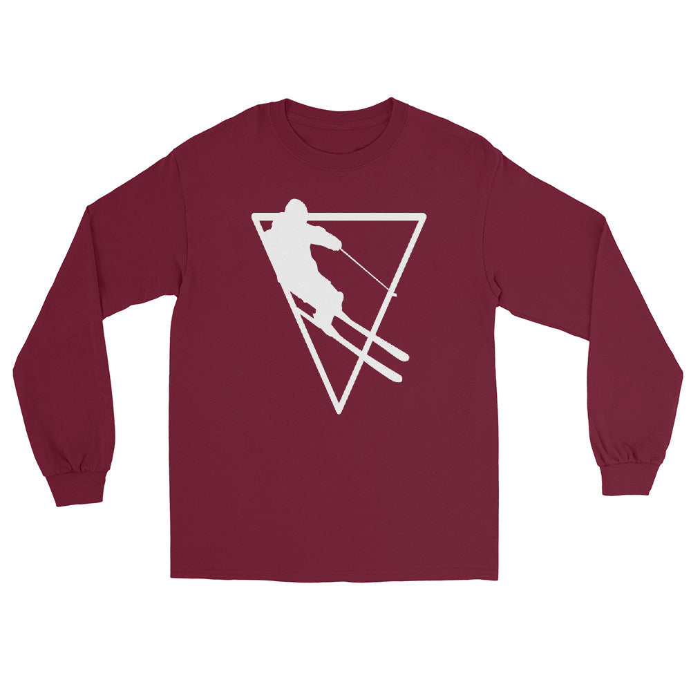 Dreieck - Skifahren - Herren Longsleeve klettern ski xxx yyy zzz Maroon