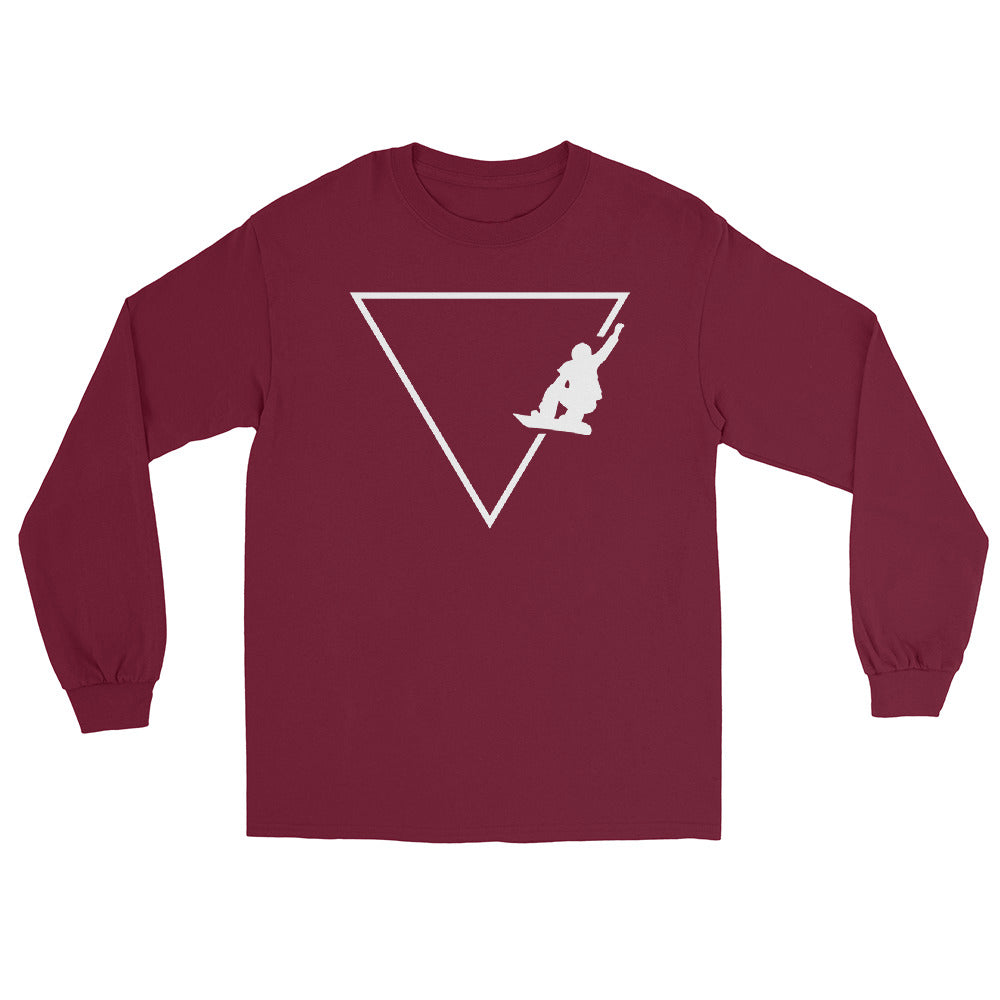 Dreieck 1 und Snowboarding - Herren Longsleeve snowboarden xxx yyy zzz Maroon