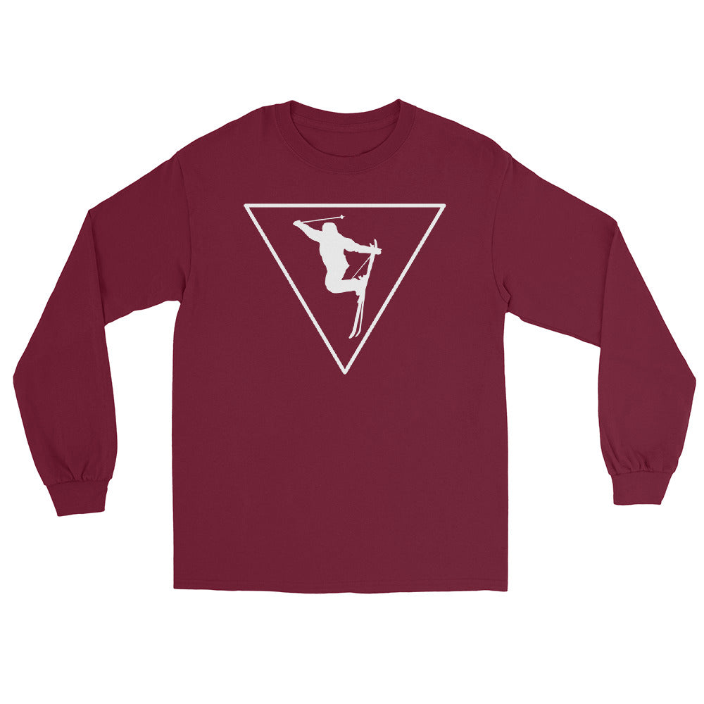 Dreieck und Skifahren - Herren Longsleeve klettern ski xxx yyy zzz Maroon