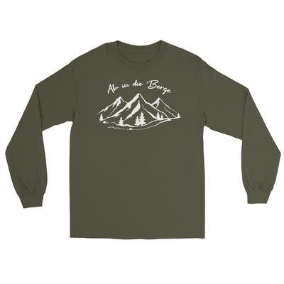 Ab in die Berge - Herren Longsleeve berge wandern Military Green