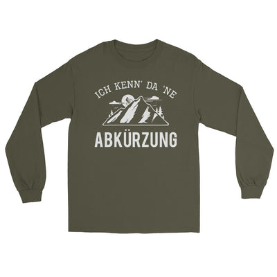 Ich kenn da ne Abkürzung - Herren Longsleeve mountainbike Military Green