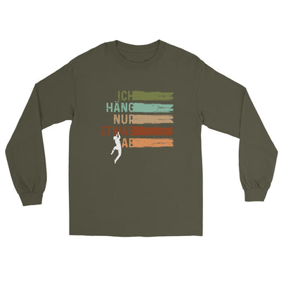 Ich häng nur etwas ab - Herren Longsleeve klettern Military Green