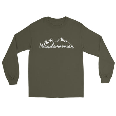 Wanderwoman. - Herren Longsleeve wandern Military Green