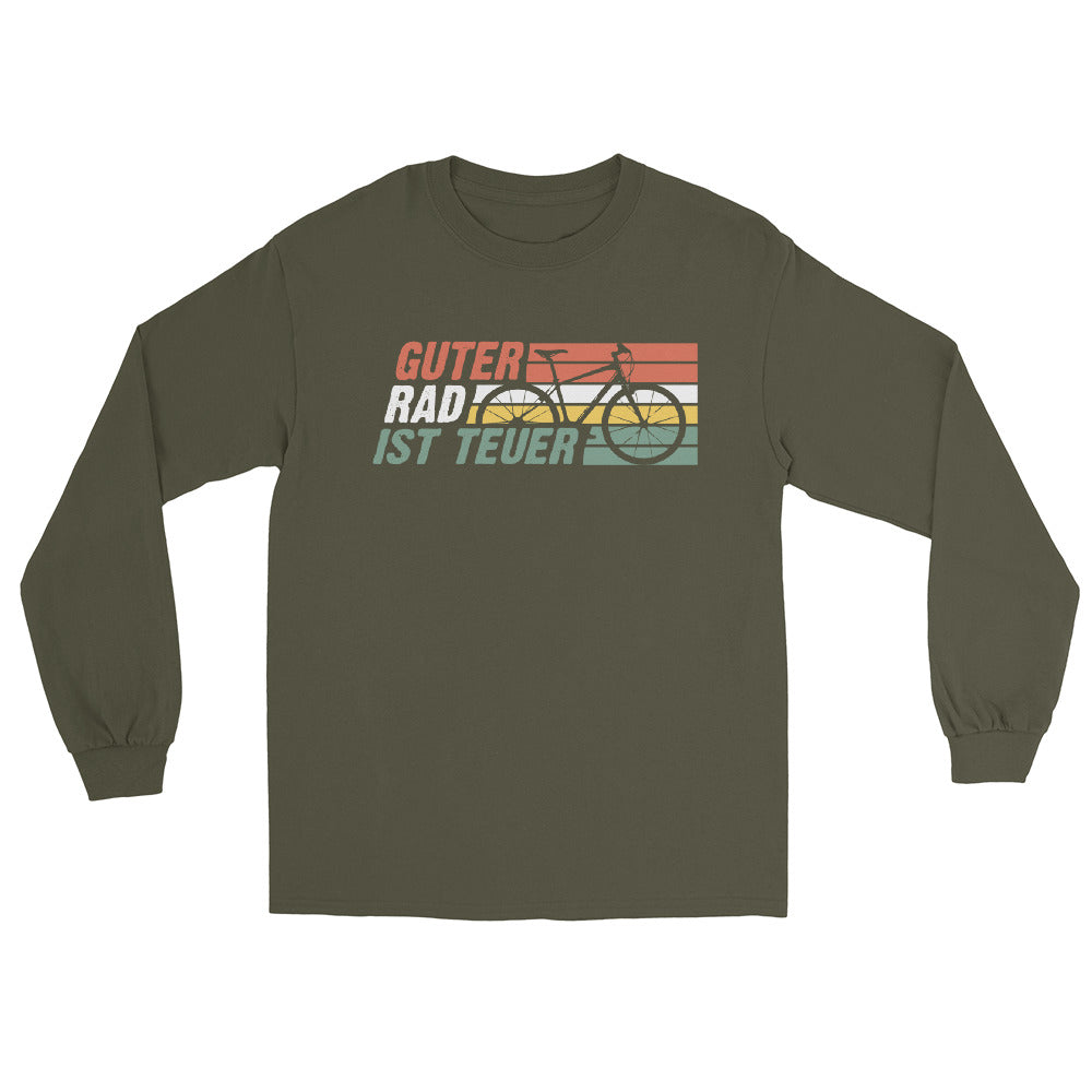 Guter Rad ist teuer - Herren Longsleeve fahrrad mountainbike Military Green