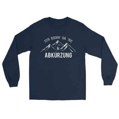 Ich Kenne Da Ne Abkürzung - Herren Longsleeve berge wandern Navy