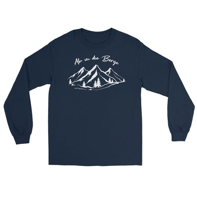 Ab in die Berge - Herren Longsleeve berge wandern Navy