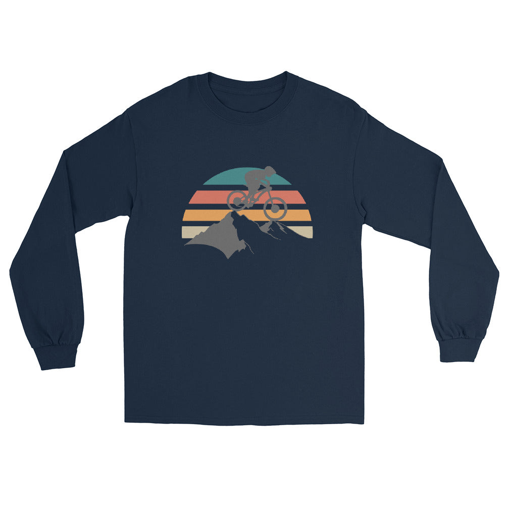 Mountainbike Vintage - Herren Longsleeve mountainbike Navy