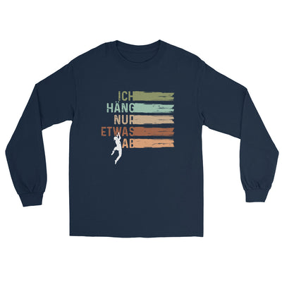 Ich häng nur etwas ab - Herren Longsleeve klettern Navy