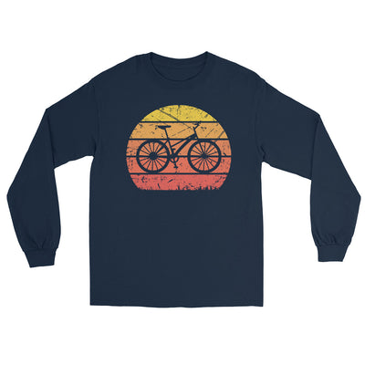 Vintage Sun and Cycling - Herren Longsleeve fahrrad Navy