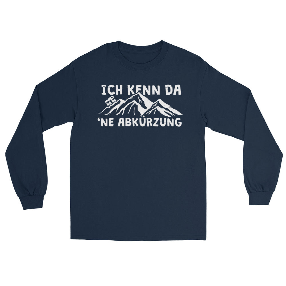 Ich kenn da ne Abkürzung - Wohnmobil - Herren Longsleeve camping xxx yyy zzz Navy