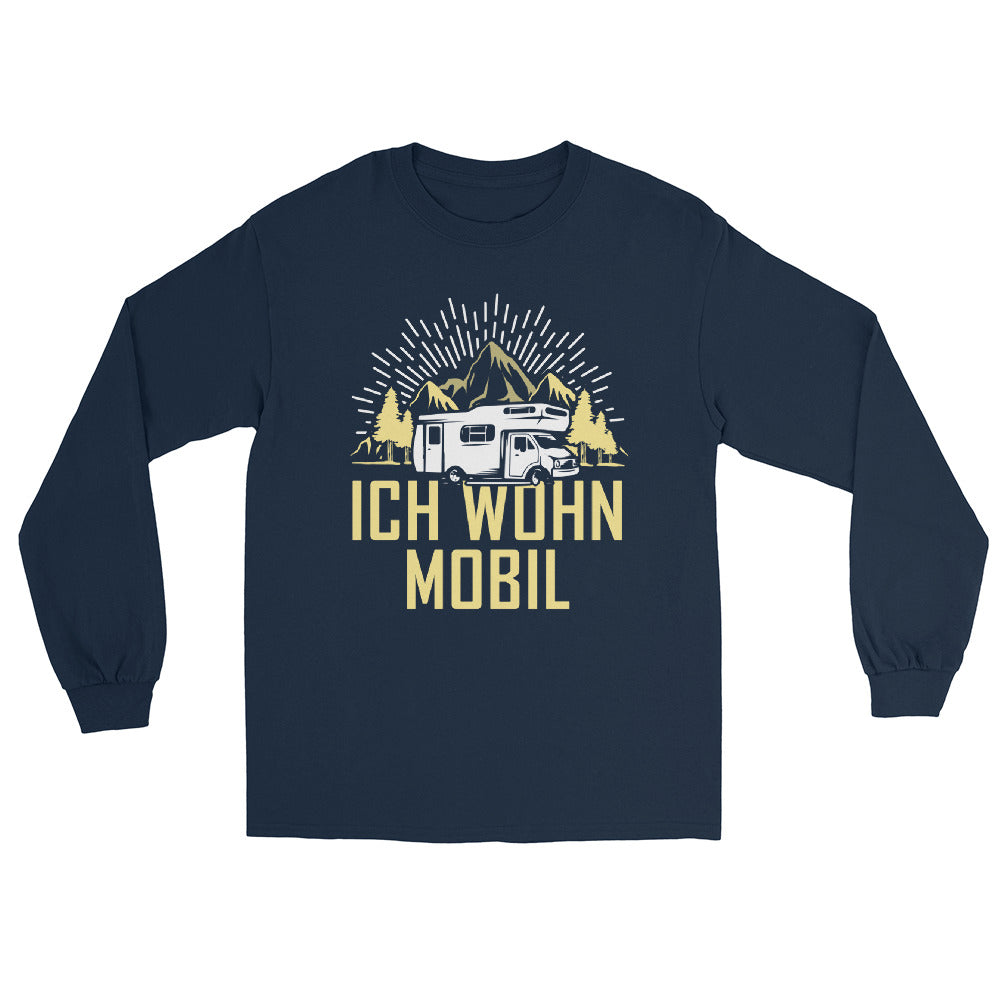 Ich wohn mobil - Herren Longsleeve camping xxx yyy zzz Navy