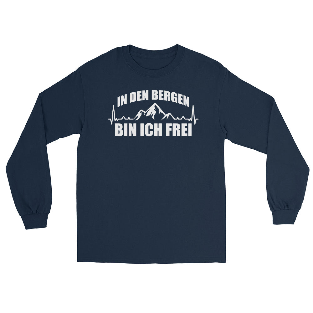 In Den Bergen Bin Ich Frei 1 - Herren Longsleeve berge xxx yyy zzz Navy