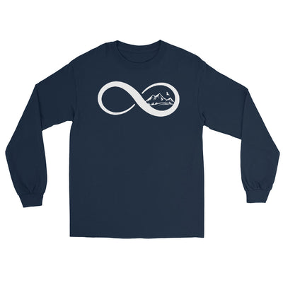 Infinity and Mountain - Herren Longsleeve berge xxx yyy zzz Navy