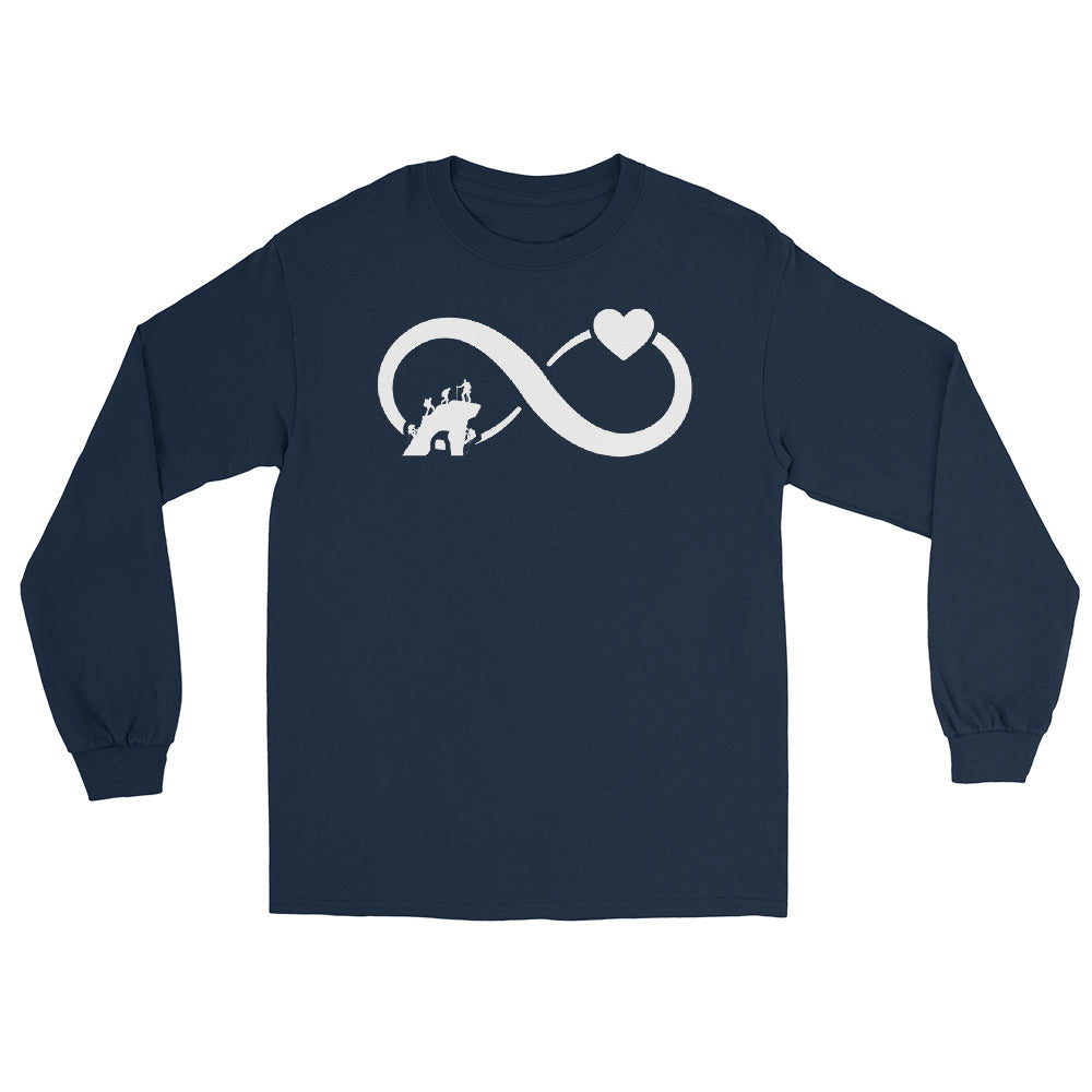 Infinity Heart and Climbing - Herren Longsleeve klettern xxx yyy zzz Navy