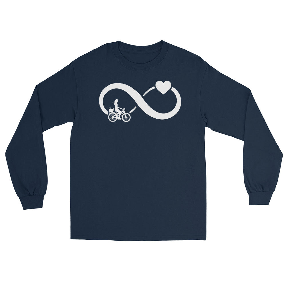 Infinity Heart and Cycling 2 - Herren Longsleeve fahrrad xxx yyy zzz Navy