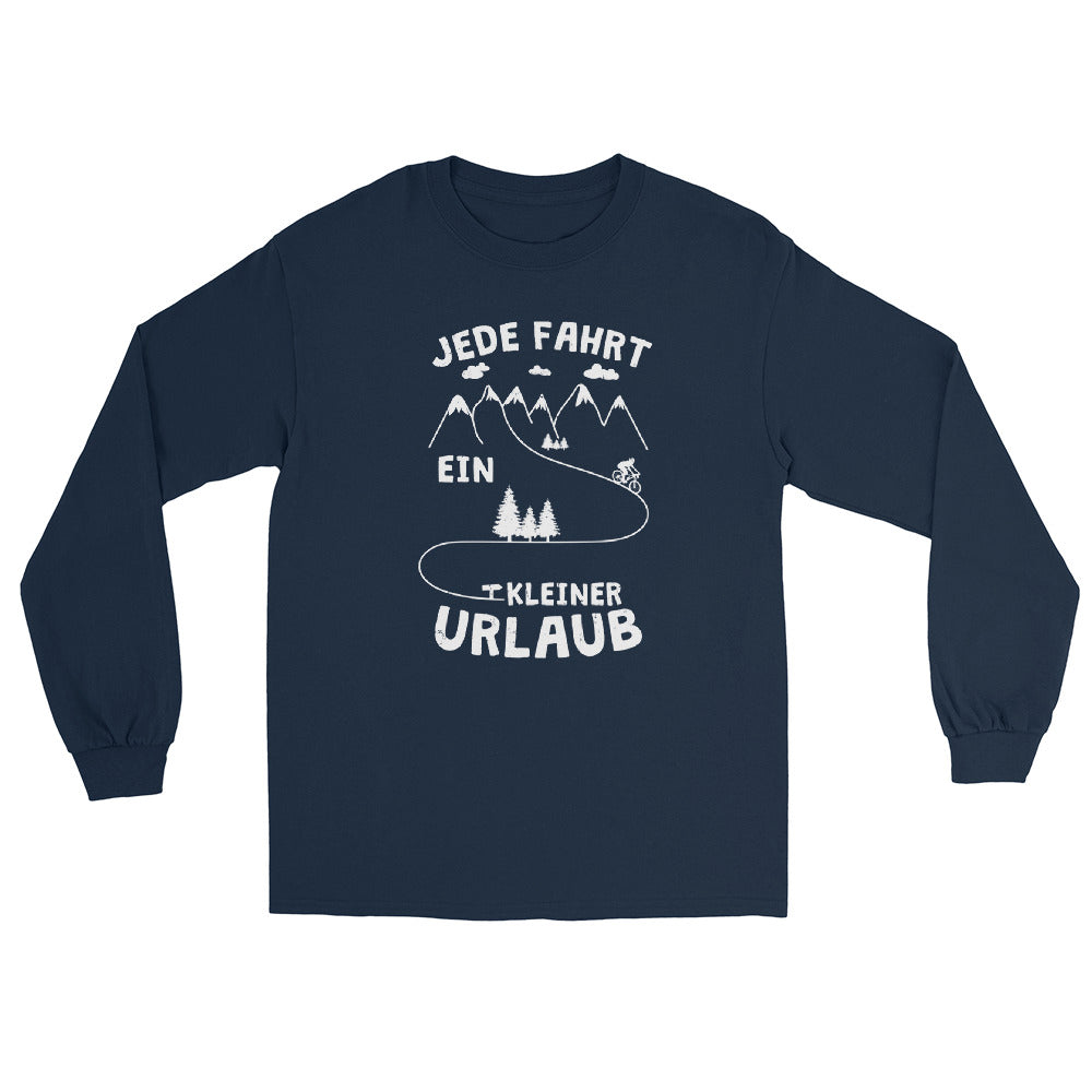 Jede Fahrt ein kleiner Urlaub - Herren Longsleeve fahrrad xxx yyy zzz Navy