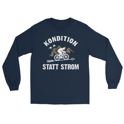 Kondition statt Strom - Herren Longsleeve fahrrad xxx yyy zzz Navy